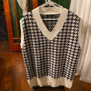 Dressed in lala houndstooth sweater vest